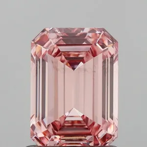 1.09ct EMERALD Fancy Intense Pink VS1 Coloured Lab diamond