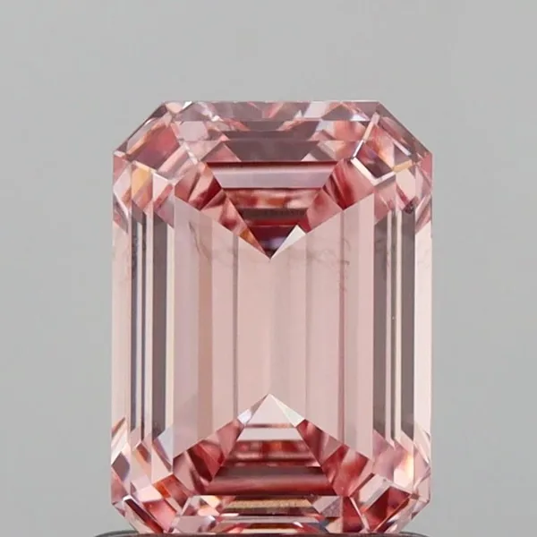 1.09ct EMERALD Fancy Intense Pink VS1 Coloured Lab diamond