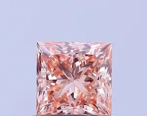 0.72ct PRINCESS Fancy Intense Pink VVS2 Coloured Lab diamond