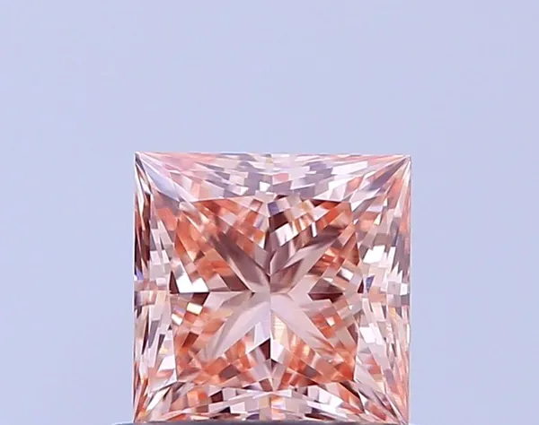 0.72ct PRINCESS Fancy Intense Pink VVS2 Coloured Lab diamond