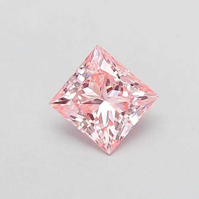 1.03ct PRINCESS Fancy Intense Pink VVS2 Coloured Lab diamond