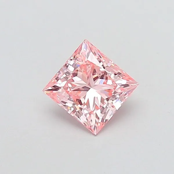 1.03ct PRINCESS Fancy Intense Pink VVS2 Coloured Lab diamond