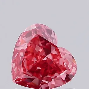 0.67ct HEART Fancy Vivid Pink VS1 Coloured Lab diamond