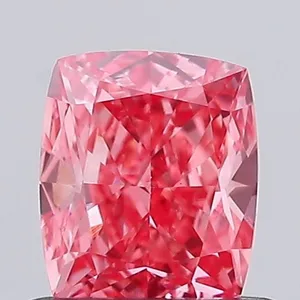 0.7ct CUSHION Fancy Vivid Pink VVS2 Coloured Lab diamond