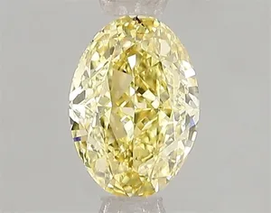 1.06ct OVAL Fancy Vivid Yellow VS2 Coloured Lab diamond