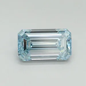 1ct EMERALD Fancy Intense Blue VVS2 Coloured Lab diamond