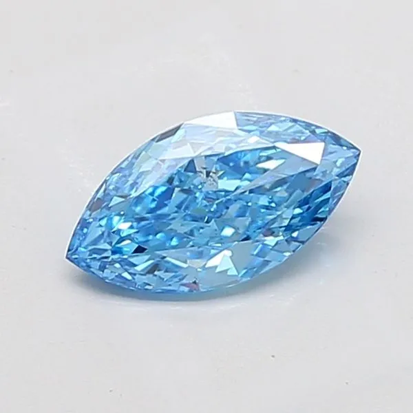 1.18ct MARQUISE Fancy Vivid Blue VS2 Coloured Lab diamond