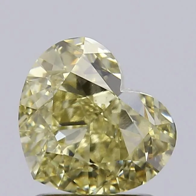 1.88ct HEART Fancy Yellow VS1 Coloured Lab diamond
