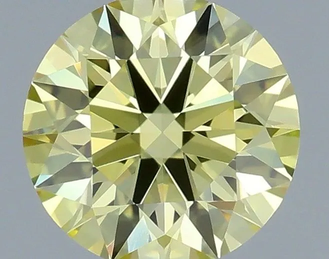 0.48ct ROUND Fancy Intense Yellow VVS1 Coloured Lab diamond