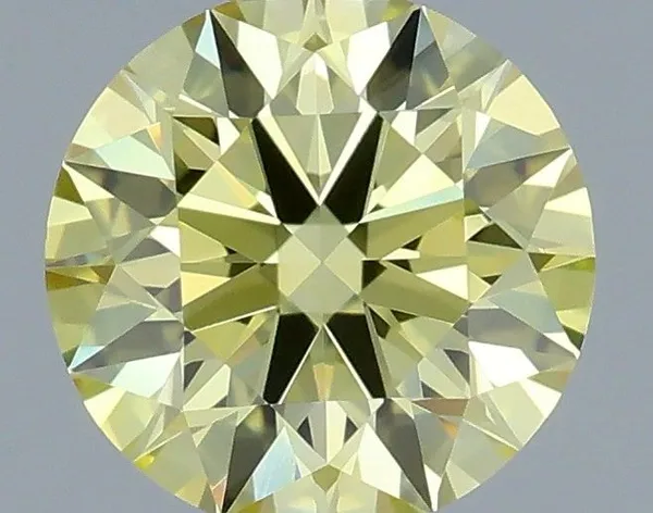0.48ct ROUND Fancy Intense Yellow VVS1 Coloured Lab diamond