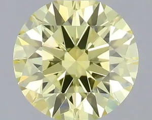 0.31ct ROUND Fancy Intense Yellow VS1 Coloured Lab diamond