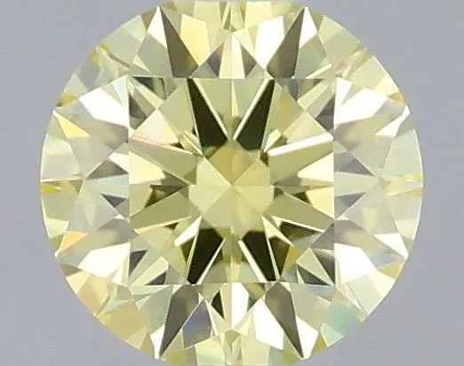 0.31ct ROUND Fancy Intense Yellow VS1 Coloured Lab diamond