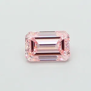 1.54ct EMERALD Fancy Intense Pink VVS2 Coloured Lab diamond