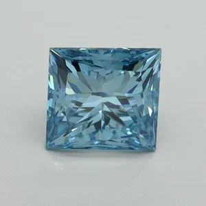 1.01ct PRINCESS Fancy Vivid Blue VS2 Coloured Lab diamond