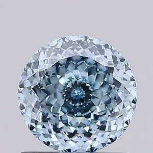 1.01ct ROUND Fancy Vivid Blue VS1 Coloured Lab diamond