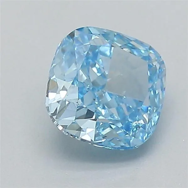 0.52ct CUSHION Fancy Vivid Blue VVS2 Coloured Lab diamond