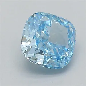 0.52ct CUSHION Fancy Vivid Blue VVS2 Coloured Lab diamond