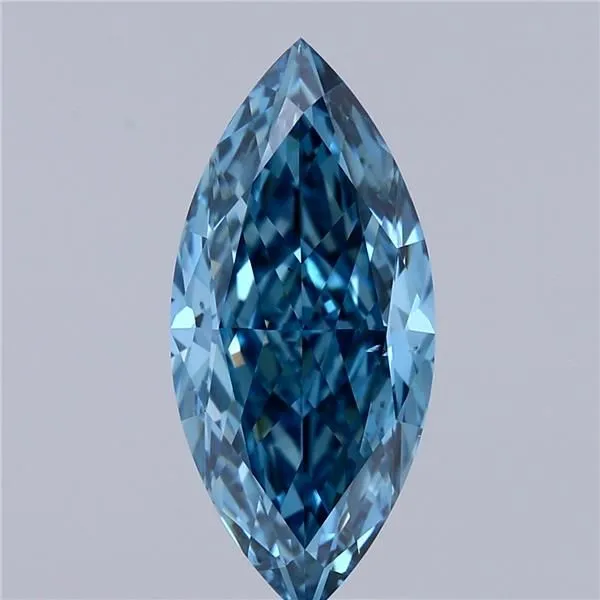 2.03ct MARQUISE Fancy Vivid Blue VS2 Coloured Lab diamond