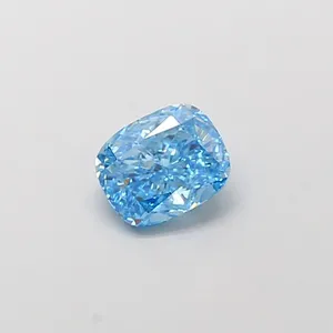 1.02ct CUSHION Fancy Vivid Blue VS1 Coloured Lab diamond