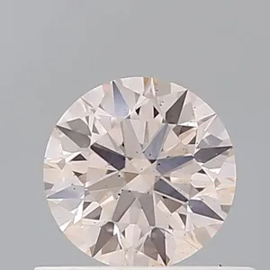 0.53ct ROUND Fancy Light Pink SI1 Coloured Lab diamond