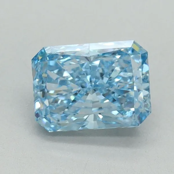 1.07ct RADIANT Fancy Intense Blue VVS2 Coloured Lab diamond