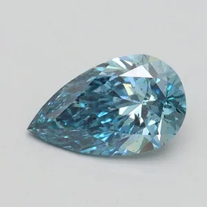 0.54ct PEAR Fancy Vivid Blue SI2 Coloured Lab diamond
