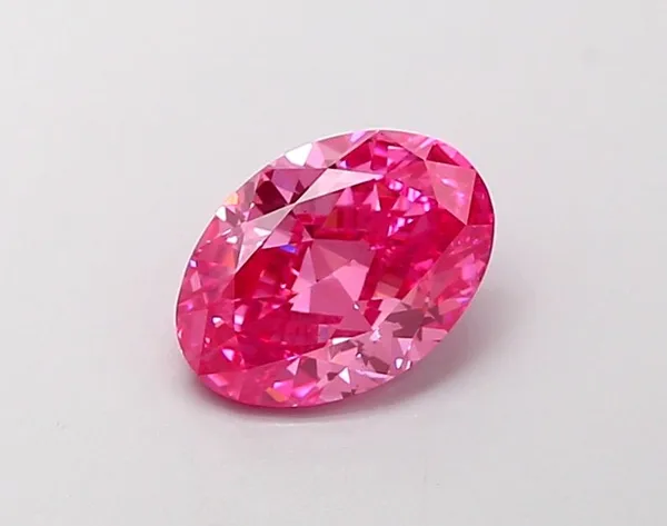 1.04ct OVAL Fancy Vivid Pink VS1 Coloured Lab diamond