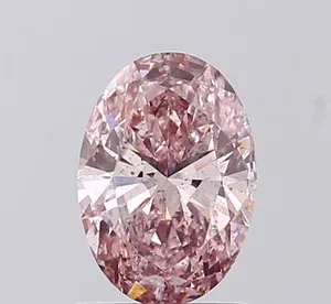 1ct OVAL Fancy Intense Pink SI2 Coloured Lab diamond