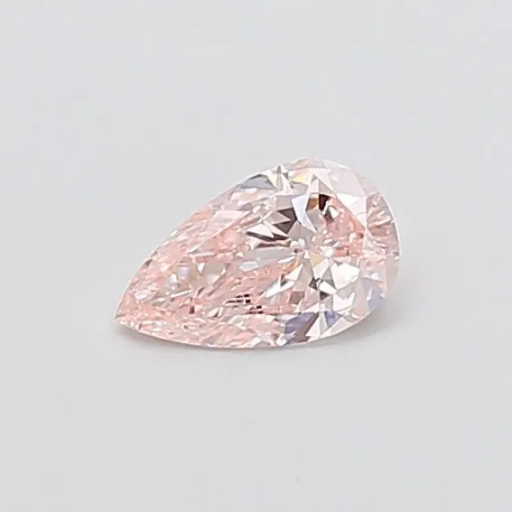 0.42ct PEAR Fancy Pink VS1 Coloured Lab diamond