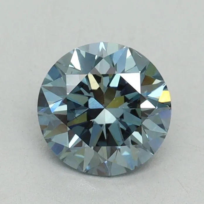 0.90ct ROUND Fancy Intense Blue SI1 Coloured Lab diamond