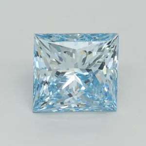 3.32ct PRINCESS Fancy Intense Blue VS2 Coloured Lab diamond