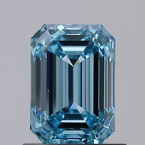 1.02ct EMERALD Fancy Vivid Blue VS1 Coloured Lab diamond