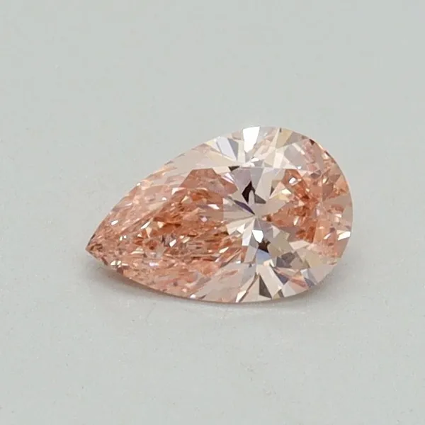 0.3ct PEAR Fancy Vivid Pink SI1 Coloured Lab diamond