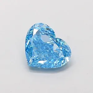1.01ct HEART Fancy Vivid Blue VVS2 Coloured Lab diamond
