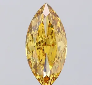 1.71ct MARQUISE Fancy Intense Brownish Yellow VVS2 Coloured Lab diamond