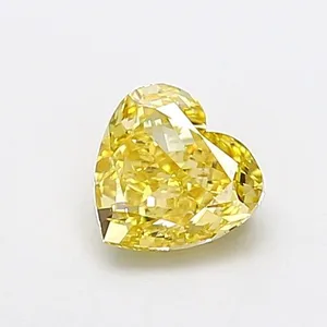 1.04ct HEART Fancy Intense Yellow VVS2 Coloured Lab diamond
