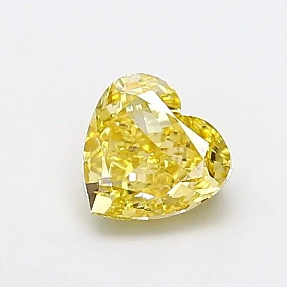 1.04ct HEART Fancy Intense Yellow VVS2 Coloured Lab diamond