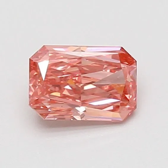 0.72ct RADIANT Fancy Vivid Pink VS1 Coloured Lab diamond