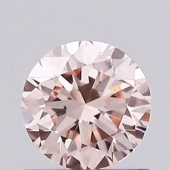 0.63ct ROUND Fancy Pink VS1 Coloured Lab diamond