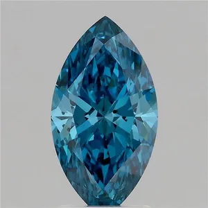 2.08ct MARQUISE Fancy Vivid Blue SI1 Coloured Lab diamond