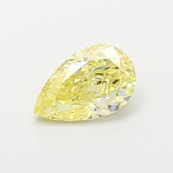 0.94ct PEAR Fancy Yellow VVS2 Coloured Lab diamond