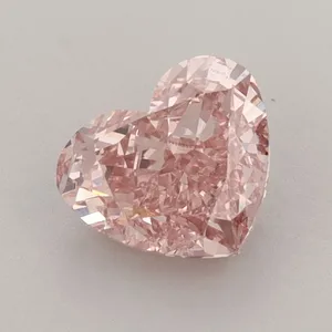 1.29ct HEART Fancy Intense Brownish Pink VS1 Coloured Lab diamond