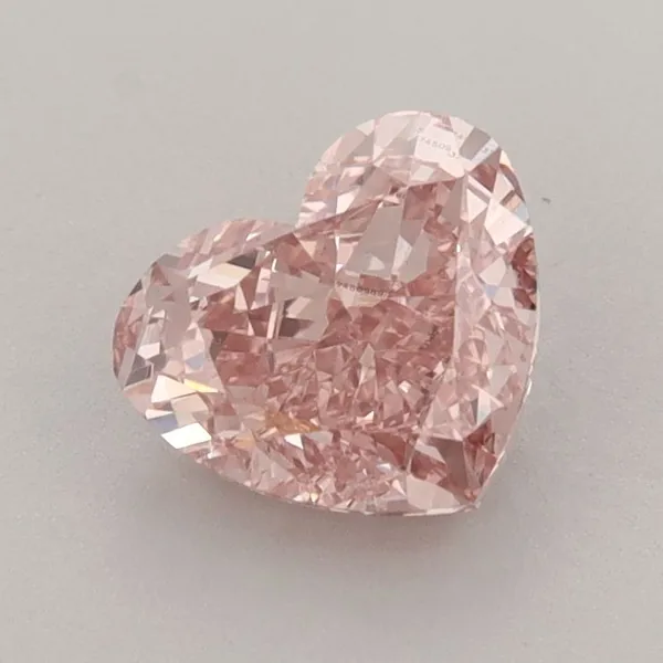 1.29ct HEART Fancy Intense Brownish Pink VS1 Coloured Lab diamond