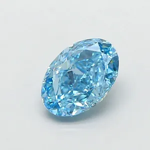 1.06ct OVAL Fancy Vivid Blue VVS2 Coloured Lab diamond