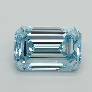 1.15ct EMERALD Fancy Intense Blue VVS2 Coloured Lab diamond