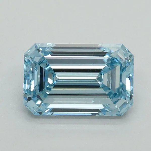 1.15ct EMERALD Fancy Intense Blue VVS2 Coloured Lab diamond
