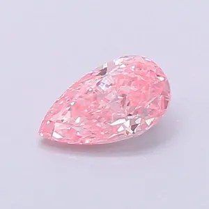 0.36ct PEAR Fancy Vivid Pink VS1 Coloured Lab diamond