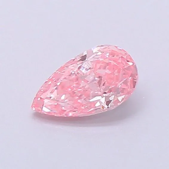 0.36ct PEAR Fancy Vivid Pink VS1 Coloured Lab diamond