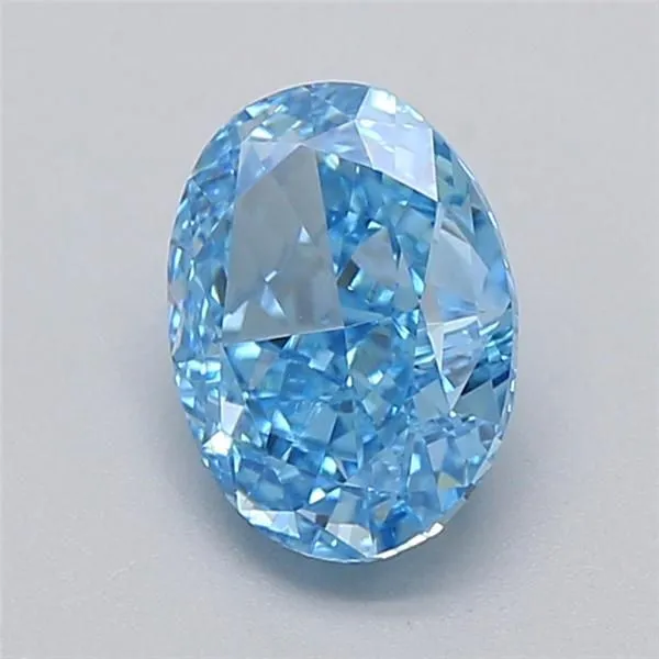 1.08ct OVAL Fancy Vivid Blue VS1 Coloured Lab diamond