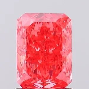 1.14ct RADIANT Fancy Vivid Pink VS1 Coloured Lab diamond